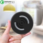 Wholesale Quick Charge Ultra-Slim Wireless Charger for Qi Compatible Device (Black)